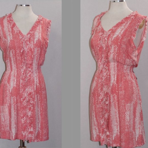 THML Pink & White Cotton Dress - Picture 1 of 11